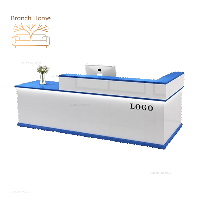 Office Furniture Usa - Meja Resepsionis Mewah dengan Penyimpanan, Meja