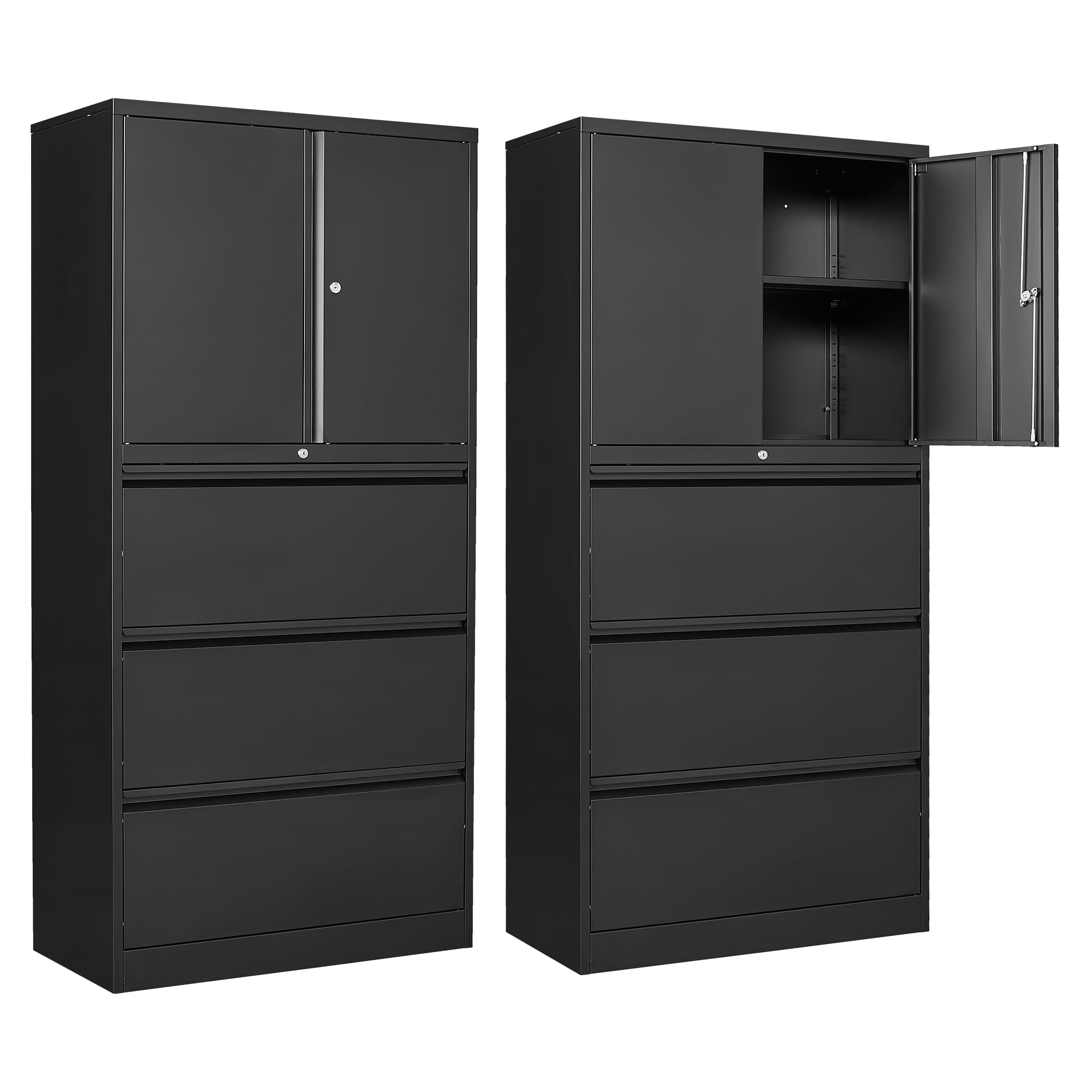 File Cabinet Lateral - Lemari Arsip Logam 3 Laci, Lemari