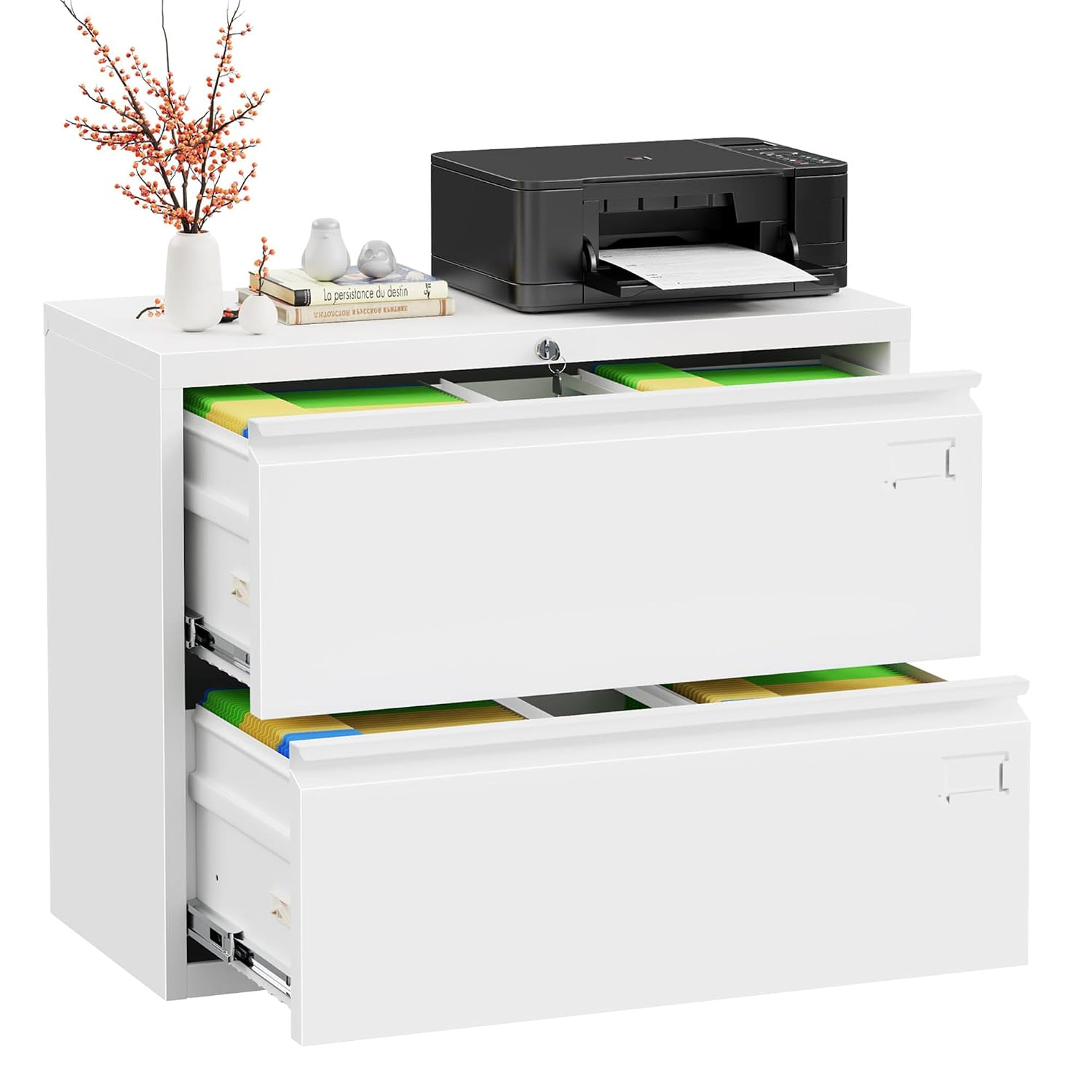 File Cabinet Lateral - Lemari Arsip Lateral 2 Laci Berwarna