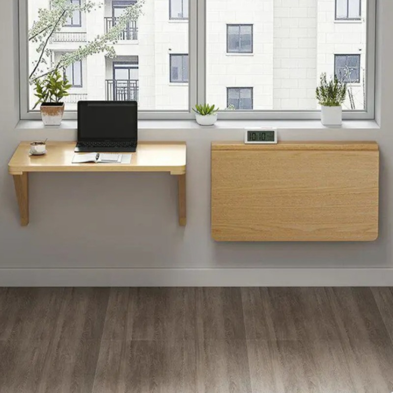 Office Furniture For Small Spaces - Meja Lipat Dinding, Meja Komputer Kayu