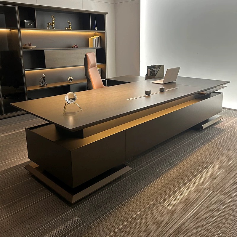 Office Furniture For Small Spaces - Meja Kantor Eksekutif Hitam Kuat, Meja