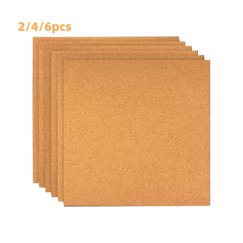Bulletin Board Cork - 2/4/6 Buah Papan Gabus Persegi dengan