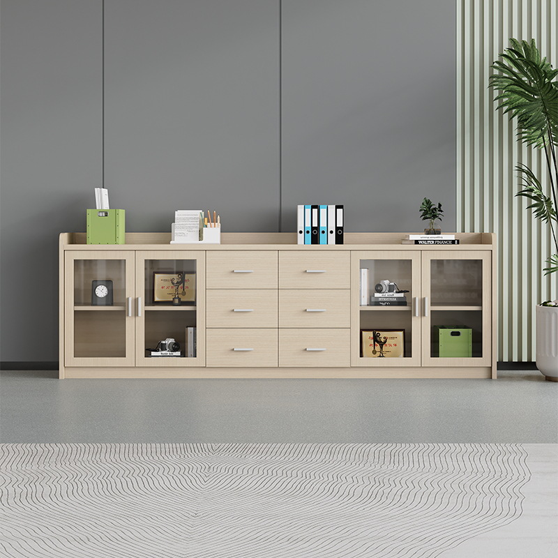 File Cabinet Lateral - Lemari Arsip Kayu dengan Pintu, Kabinet