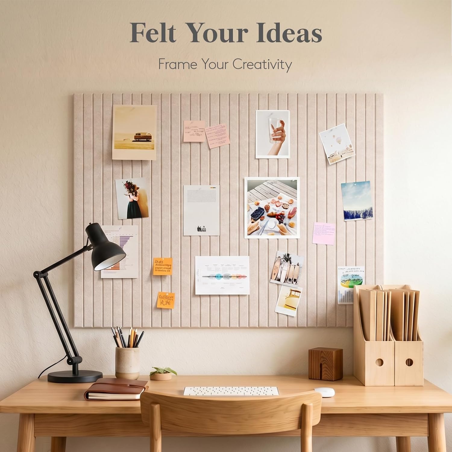Bulletin Board Cork - QS 6 PCS Papan Dinding Felt,
