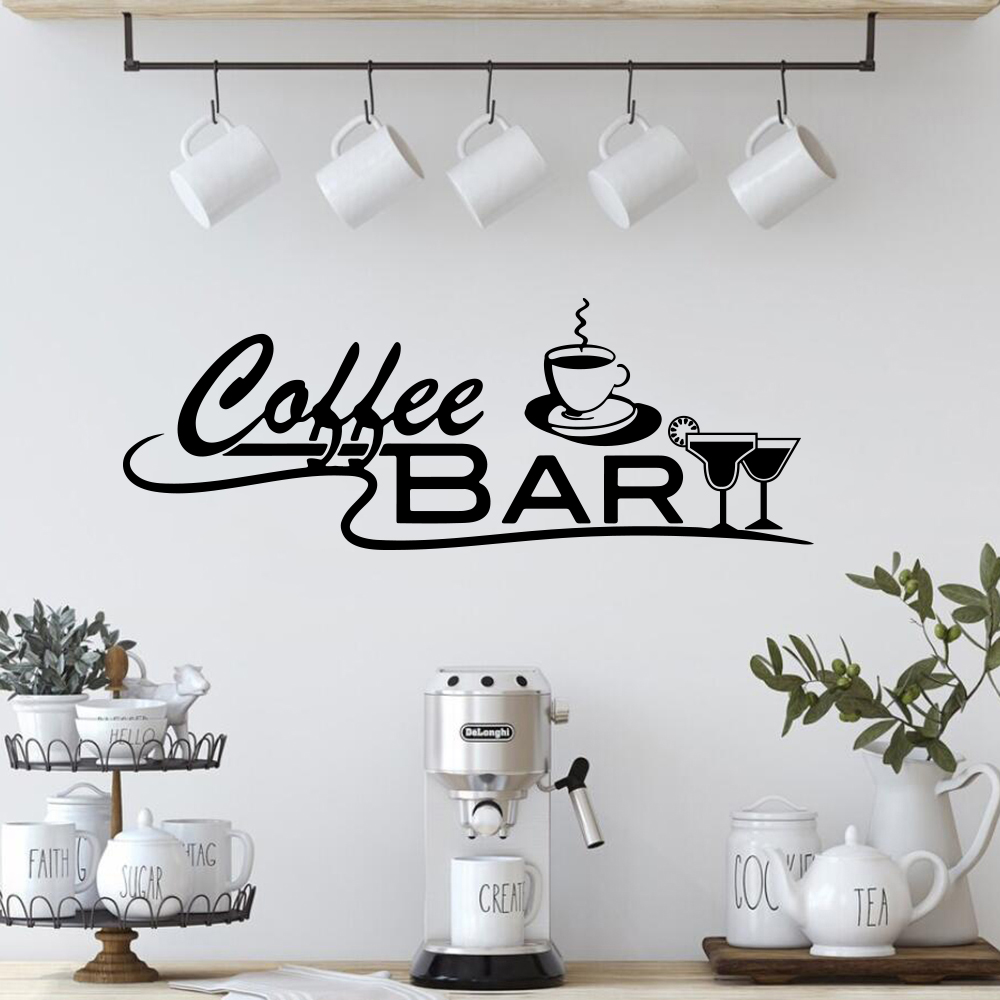 Office Furniture Usa - Stiker dinding jendela Bar kopi stiker
