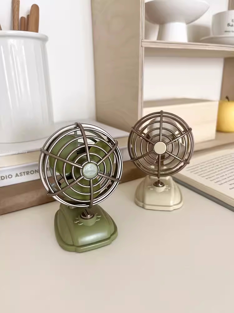 Office Furniture Suppliers - Kipas kecil Desktop Retro, kipas meja