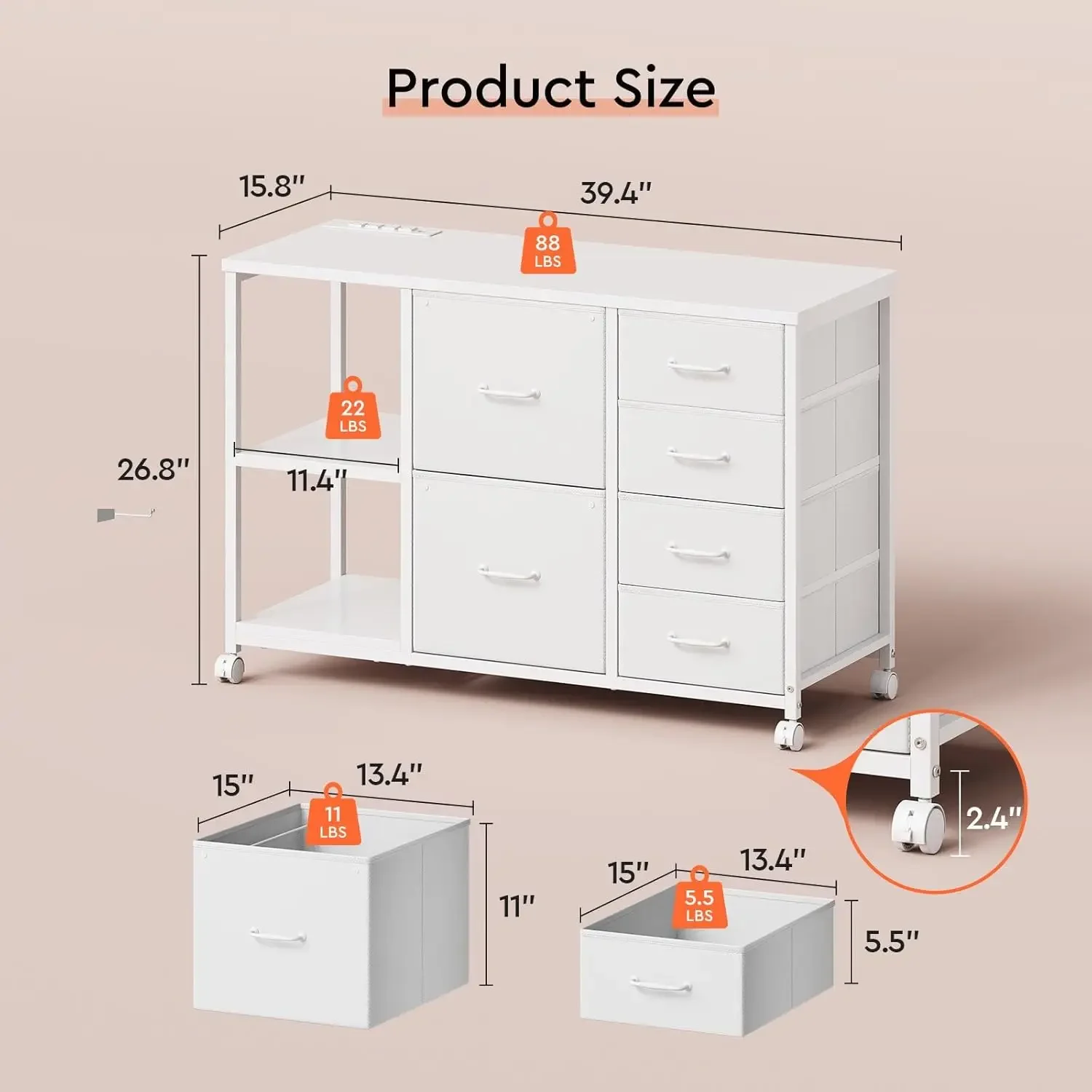 Meja Printer Beroda dengan Sta - File Cabinet Lateral ulasan dan harga