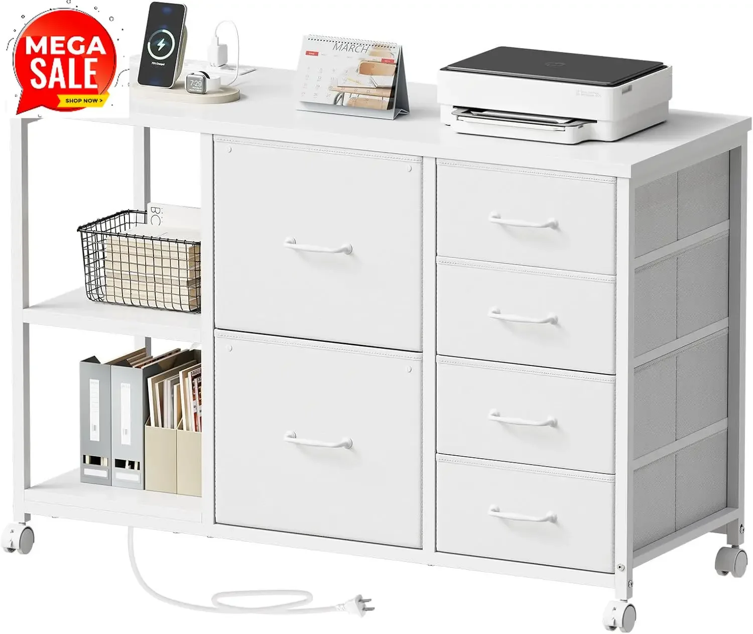 Meja Printer Beroda dengan Sta - File Cabinet Lateral ulasan dan harga