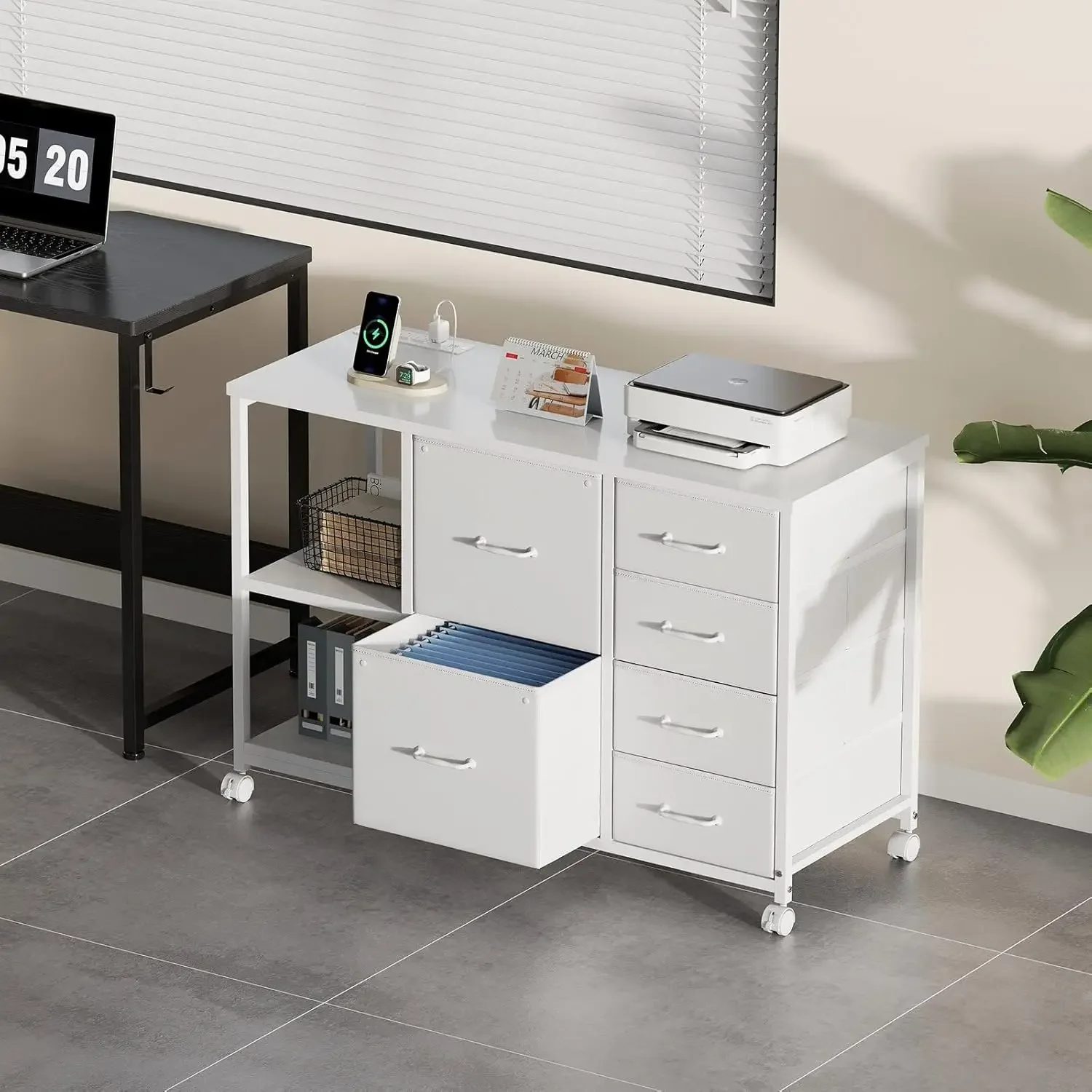 Meja Printer Beroda dengan Sta - File Cabinet Lateral ulasan dan harga