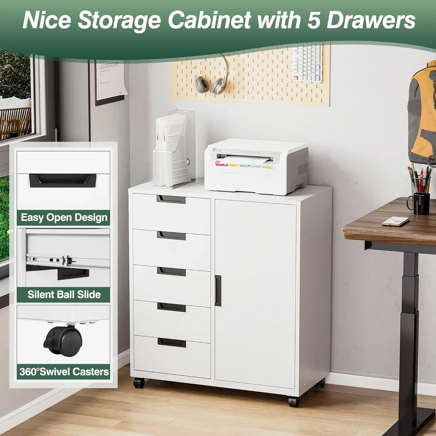 Lemari Penyimpanan 5 Laci deng - File Cabinet Lateral ulasan dan harga