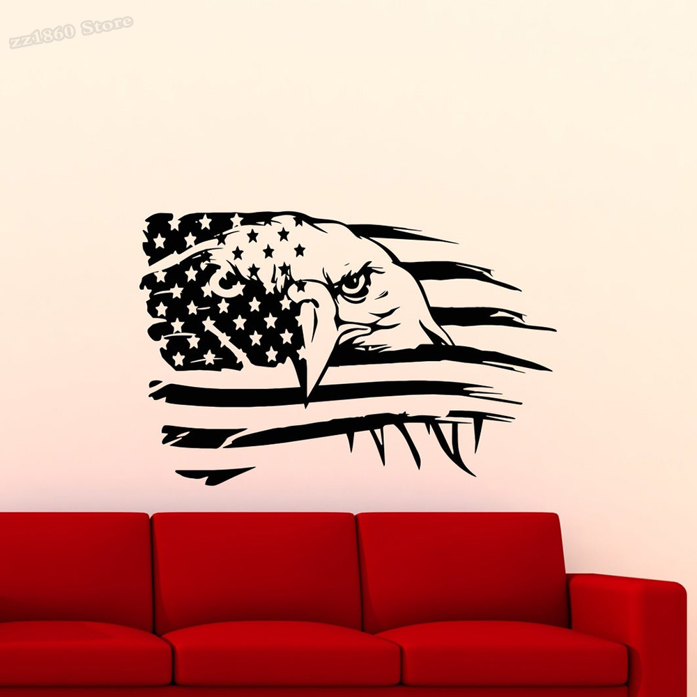 Stiker Dinding Bendera Amerika - Office Furniture Usa ulasan dan harga