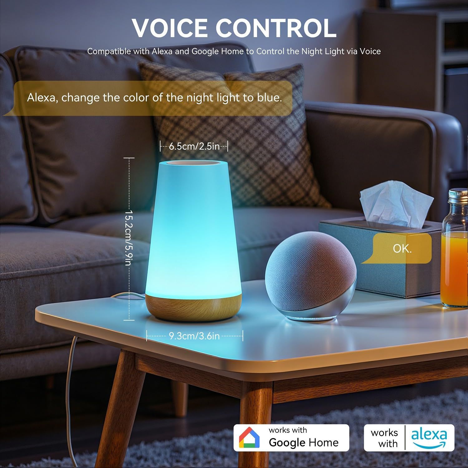 Lampu Meja Pintar WiFi Tuya Is - Conference Table Round ulasan dan harga