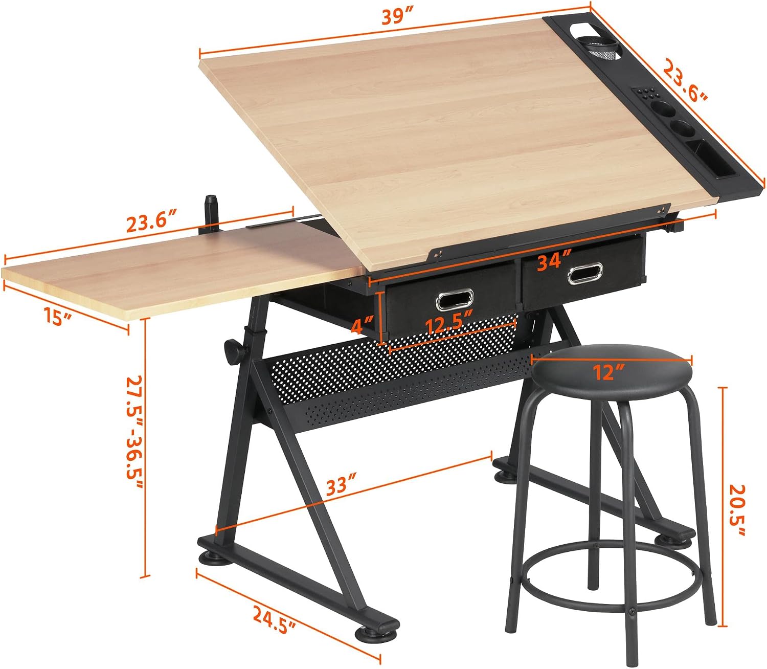 Meja Gambar yang Dapat Disesua - Office Furniture And Desks ulasan dan harga