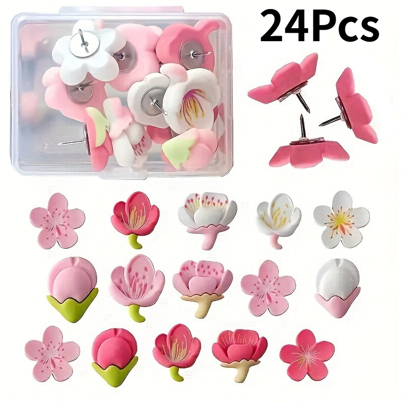 24 Buah/Set Pin Tekan Dekorasi - Office Furniture Online ulasan dan harga