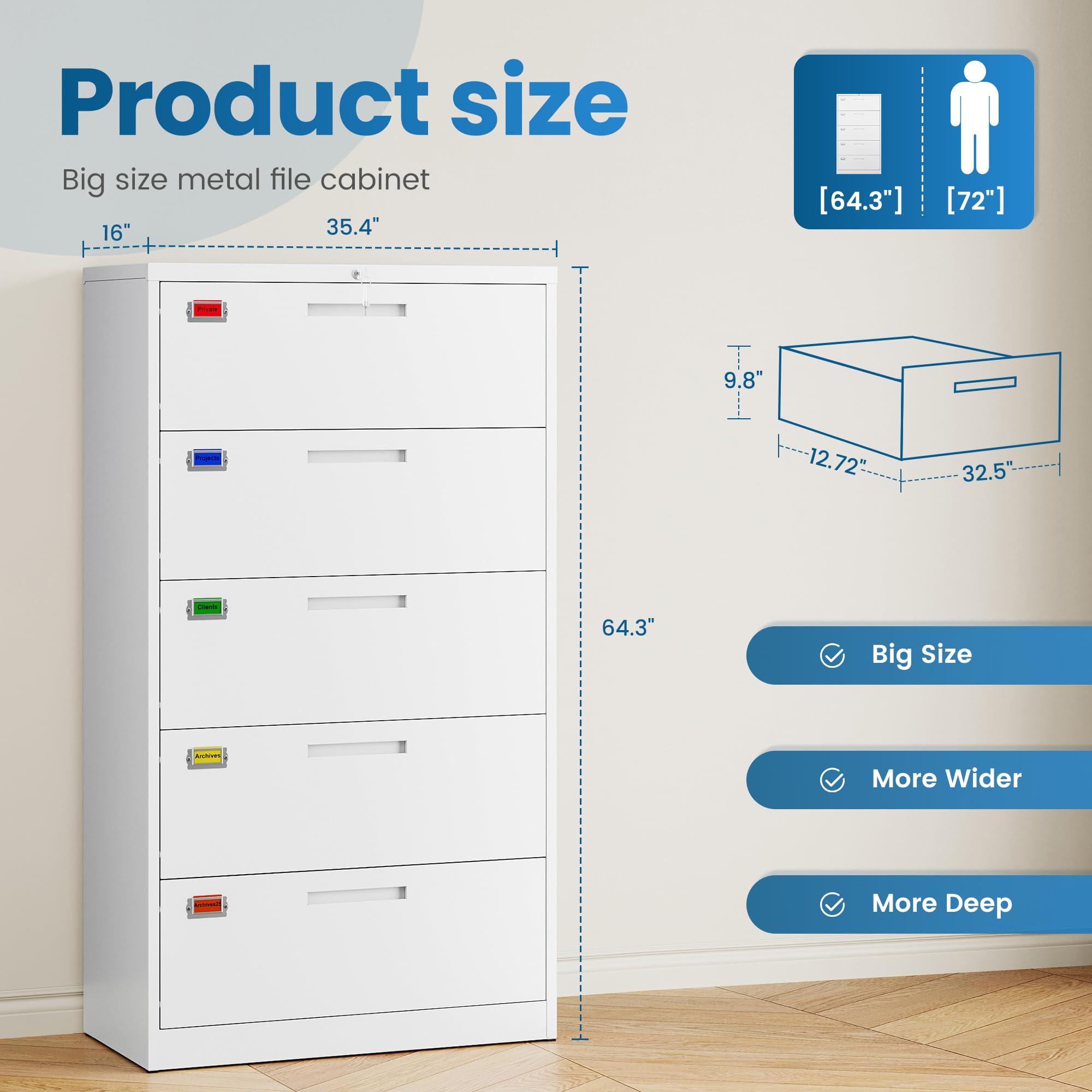 Lemari Arsip 5 Laci, Lemari Ar - File Cabinet Lateral ulasan dan harga