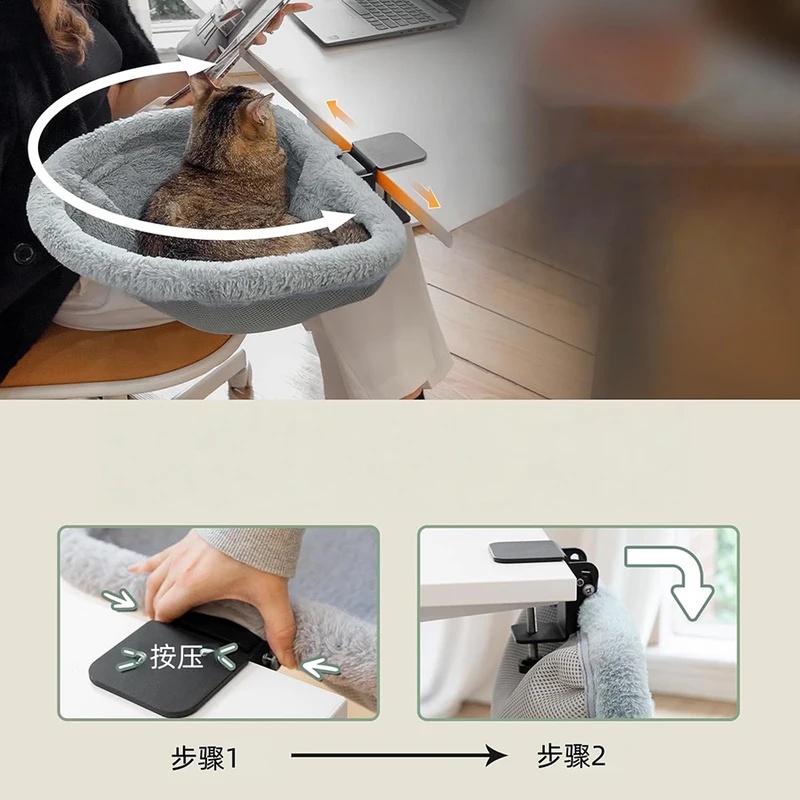 Hammock Meja Kucing Semi-Lingk - Under Desk Hammock ulasan dan harga