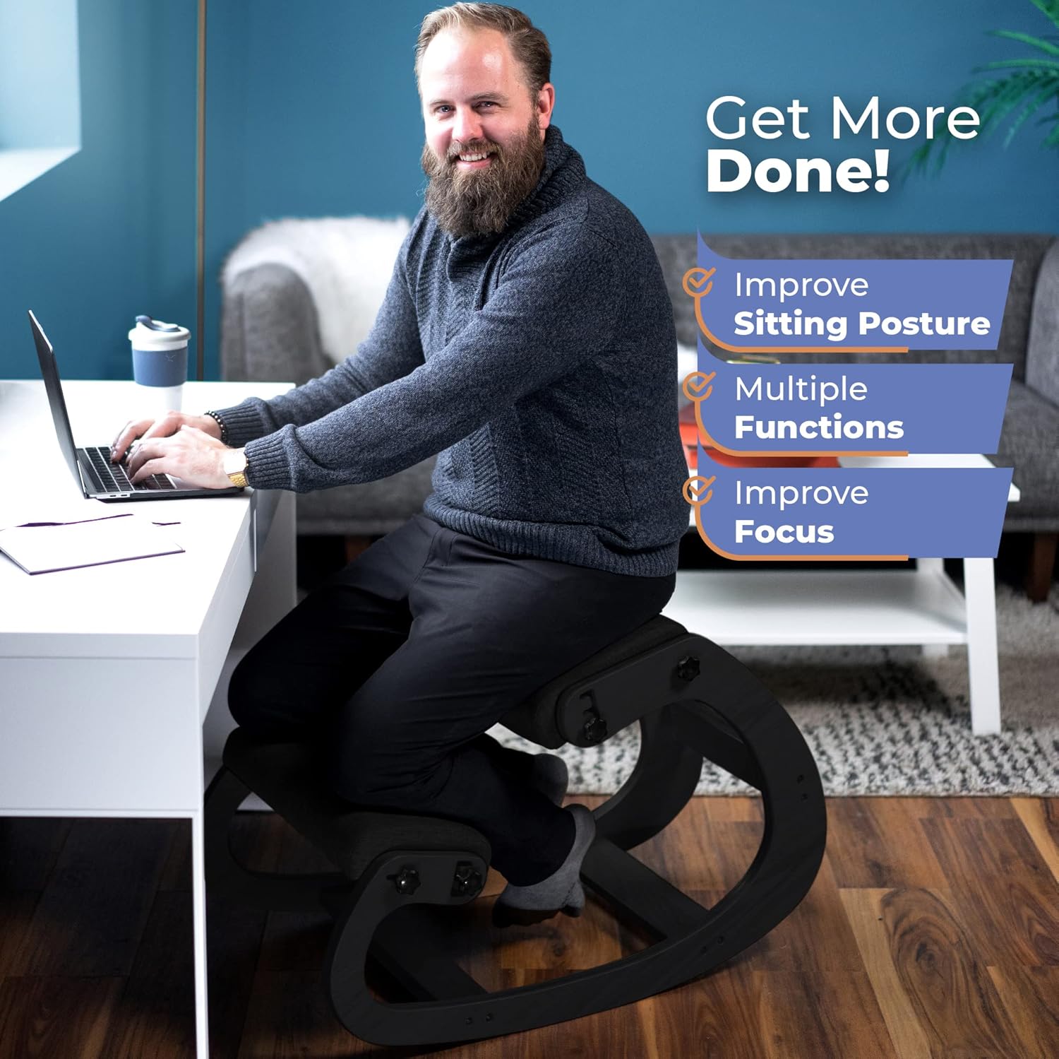 Kursi Lutut Ergonomis Kayu, Ku - Office Furniture And Desks ulasan dan harga