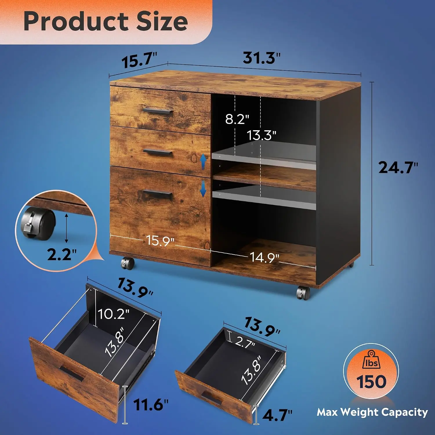 Lemari Arsip Bergerak 3 Laci,  - File Cabinet Lateral ulasan dan harga