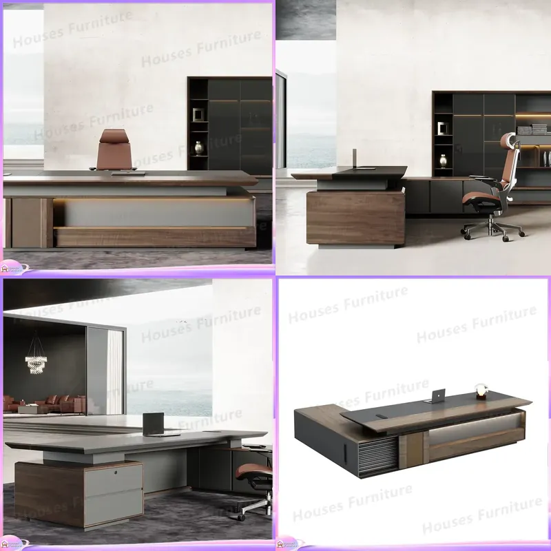 Meja Eksekutif Mewah Kayu Soli - Office Furniture And Desks ulasan dan harga
