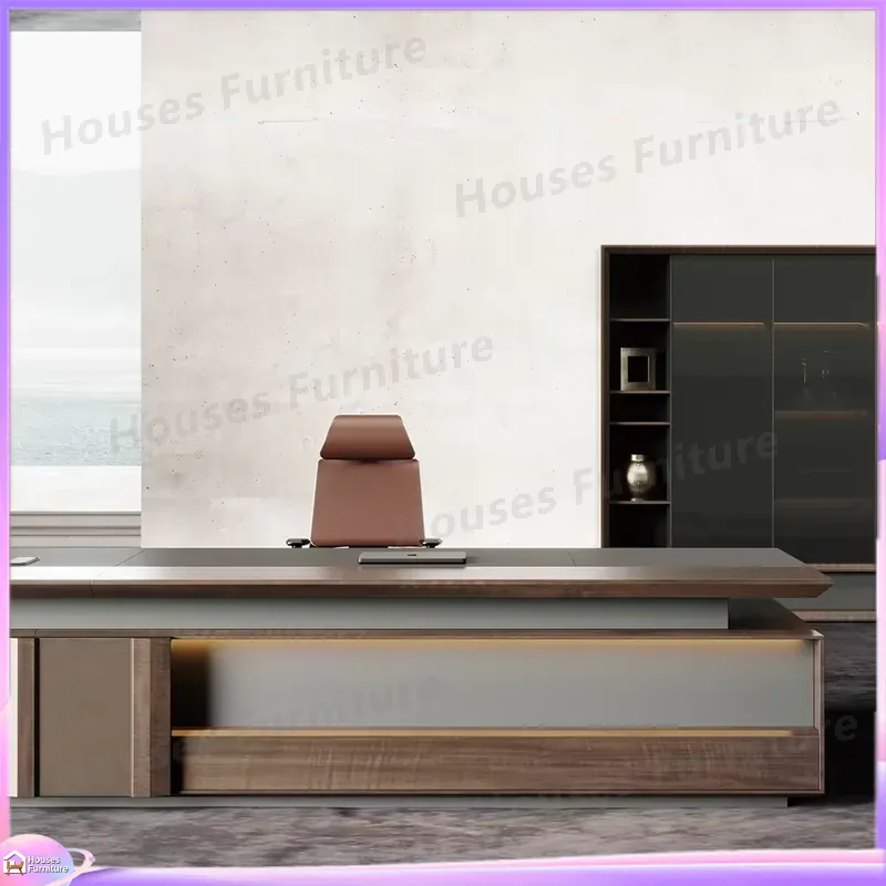 Meja Eksekutif Mewah Kayu Soli - Office Furniture And Desks ulasan dan harga