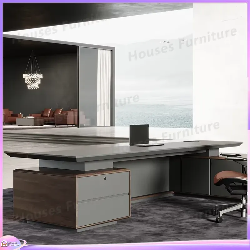 Meja Eksekutif Mewah Kayu Soli - Office Furniture And Desks ulasan dan harga