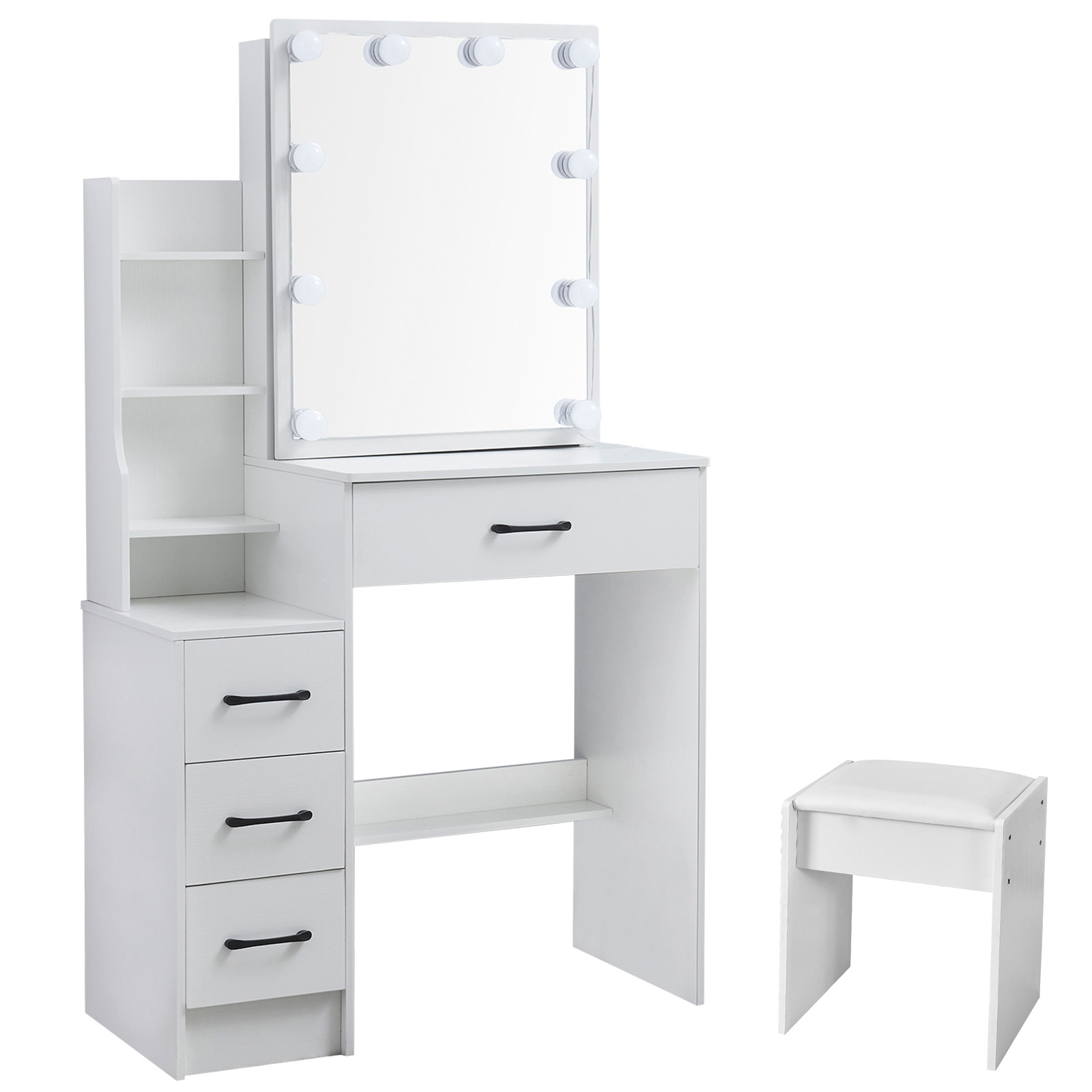 Set Meja Rias LED dengan Cermi - Office Furniture Okc ulasan dan harga