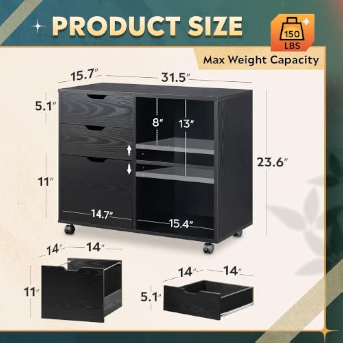 Lemari arsip lateral tiga laci - File Cabinet Lateral ulasan dan harga