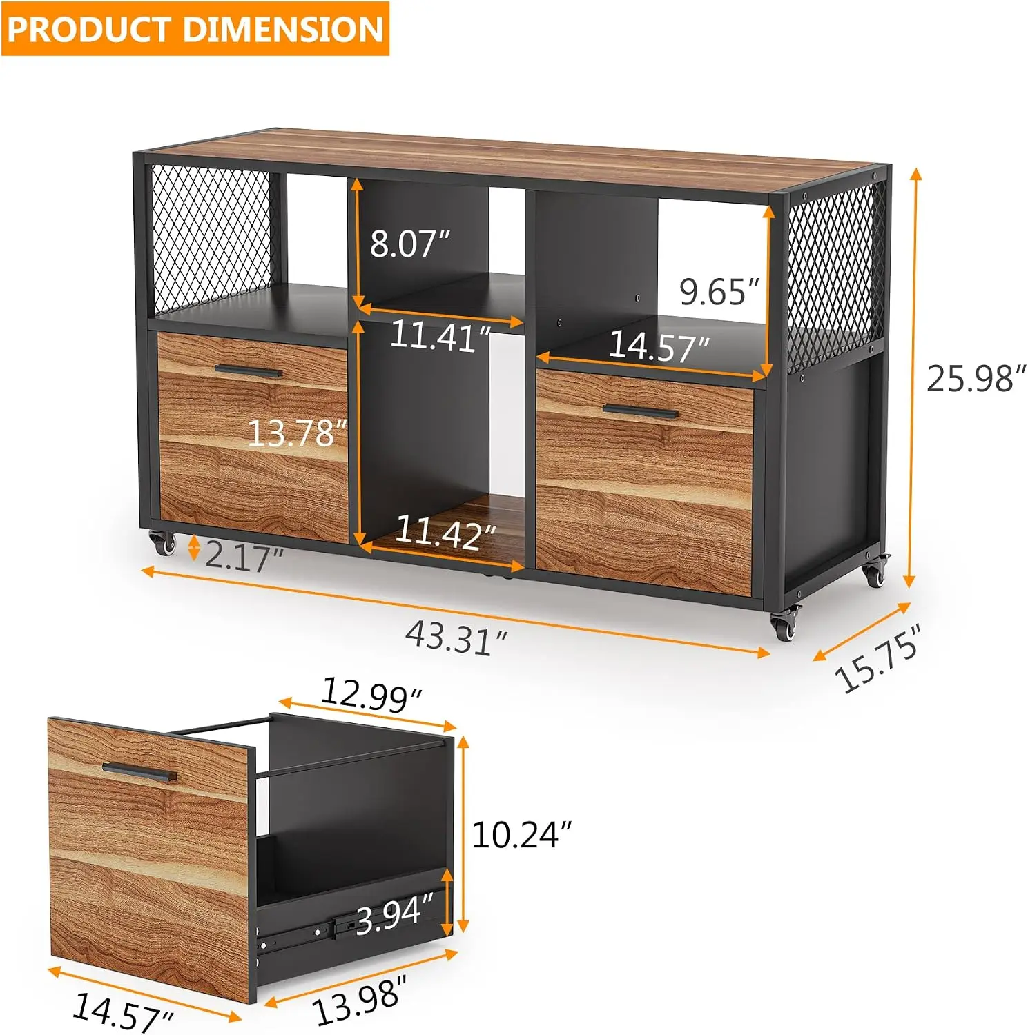 Lemari Arsip Kayu 2 Laci, Lema - File Cabinet Lateral ulasan dan harga